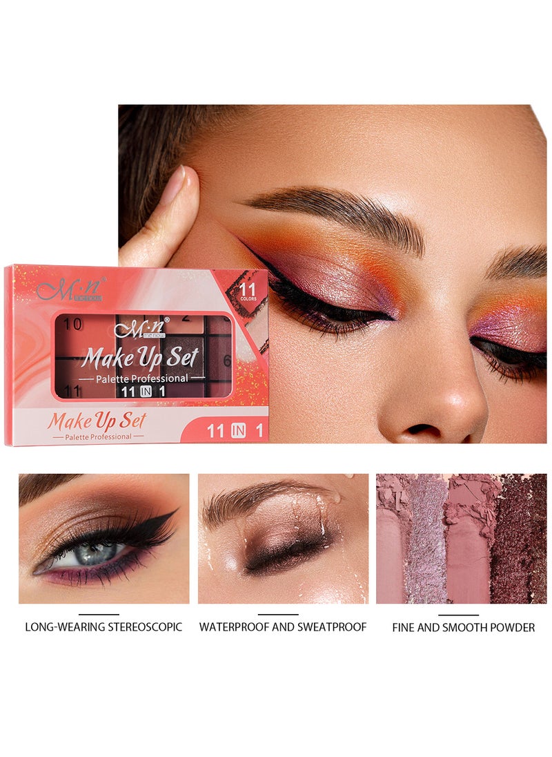 Menow - New Makeup Set Palette Eyeshadow & Blusher - 11 Colors - Image 1
