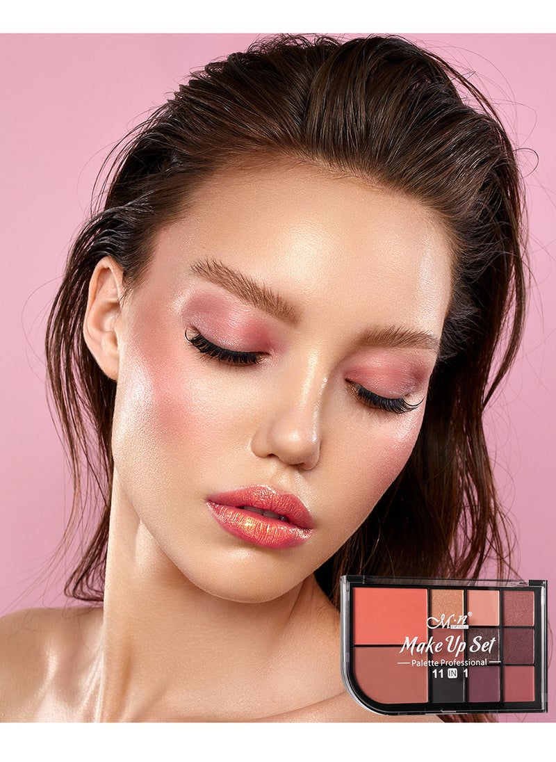 Menow - New Makeup Set Palette Eyeshadow & Blusher - 11 Colors - Image 1