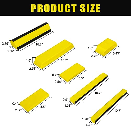 Werhoo Sanding Blocks Auto Body, auto body sanding block, Hand Sanding Block Set 7pcs, Sanding Blocks Auto Body Replaces 3M Sanding Block, fit for Woodworking, Automotive Body and Crafts Polishing - Image 2