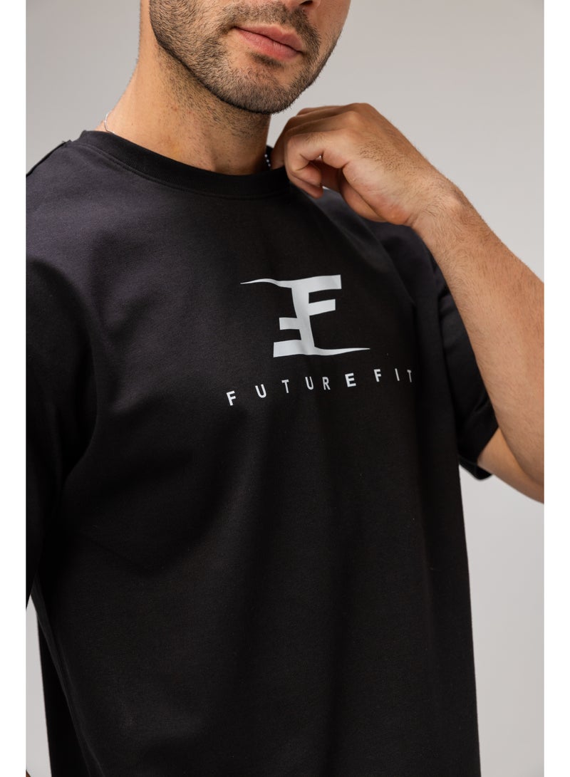 Future Men Basic Half Sleeves T-Shirt Casual Style With Simple Design For Men Black SizeX L - Image 3