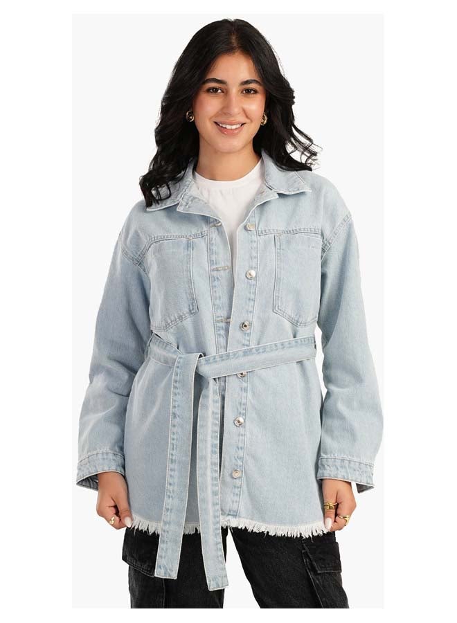 Carina Denim Jacket with Belt  - Image 1
