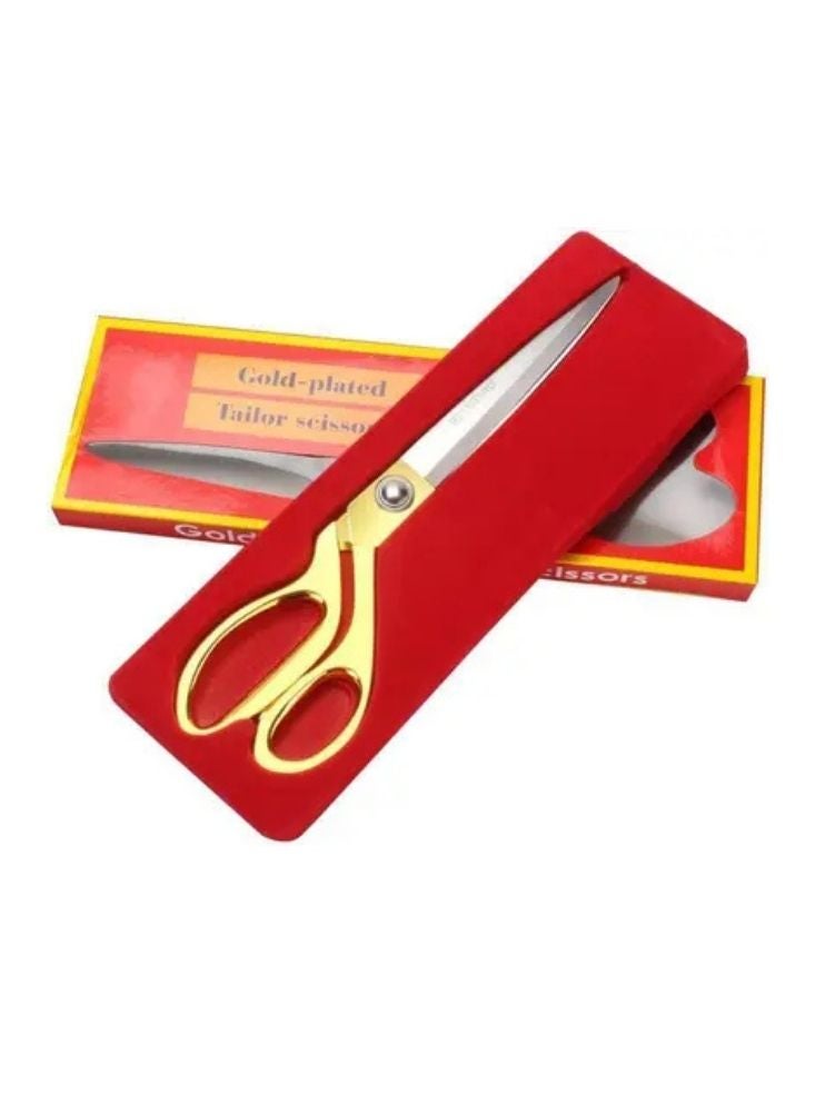 بريميم مقص خياط مطلي بالذهب - مقص قماش فاخر في علبة هدايا - Image 1