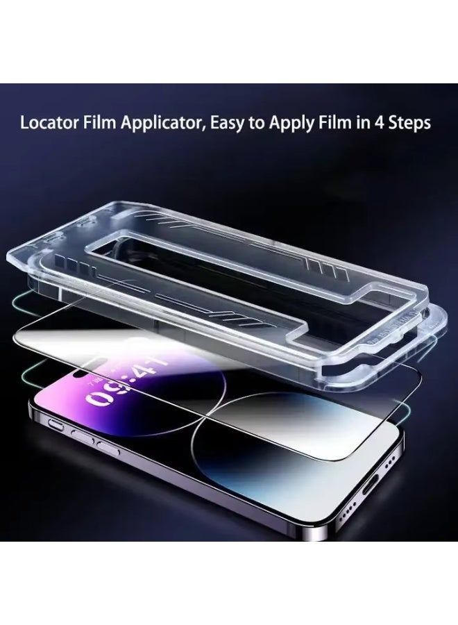 Glass Privacy Screen Protector for iPhone16pro | Premium Anti-Spy Tempered Glass-9Hardness Impact Resistant  | HD Clear, Ultra-Sensitive Touch, Full Coverage Screen Protector Easy Installation - Image 3