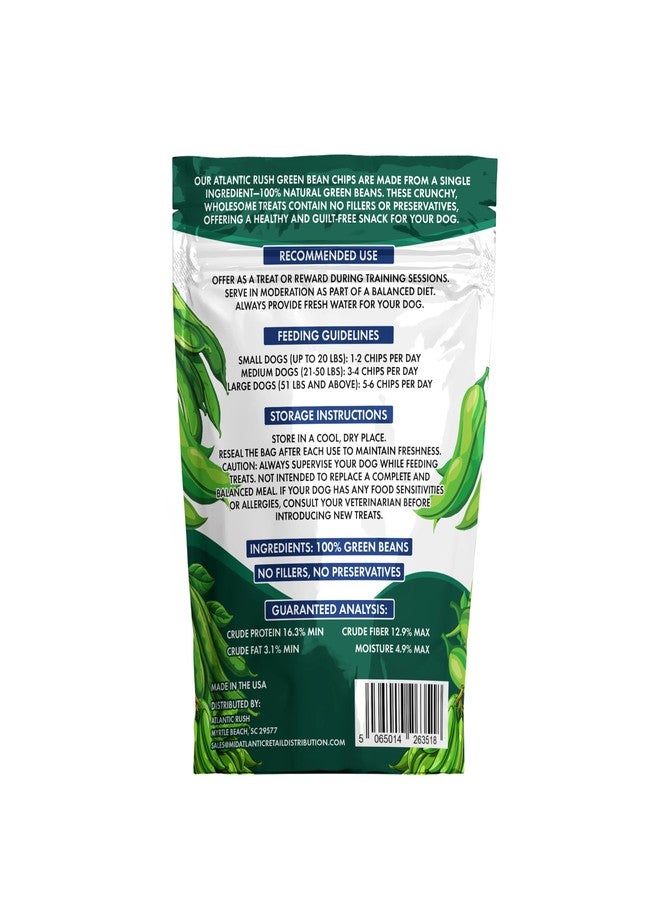 Atlantic Rush Freeze Dried Green Bean Chips for Dogs- 1oz Resealable Bag of Dried, Green Crispy Beans- Single Ingredient, No Salt or Canola Oil- Crispy, Shelf Stable - Made in USA (1 oz Bag) - Image 3