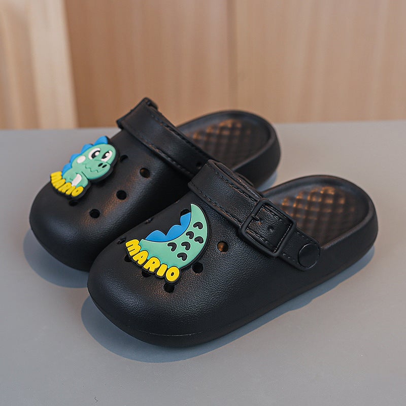 Children'S Poop-Feeling Slippers Summer Style Boys' Home And Outdoor Dual-Purpose Beach Shoes For Middle And Large Kidsren'S Clogs - Image 4