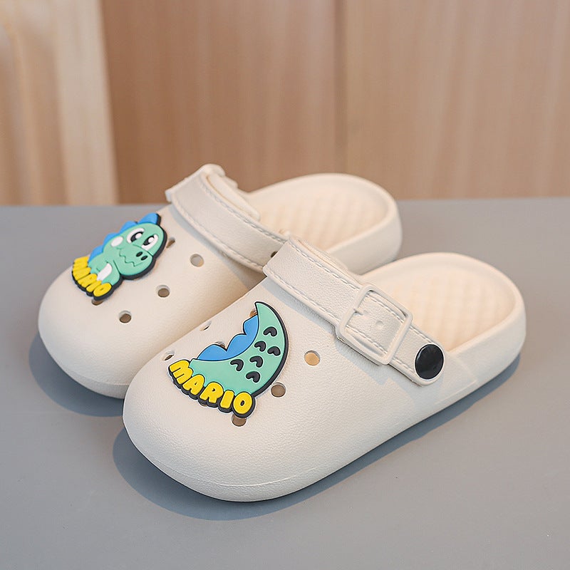 Children'S Poop-Feeling Slippers Summer Style Boys' Home And Outdoor Dual-Purpose Beach Shoes For Middle And Large Kidsren'S Clogs - Image 2