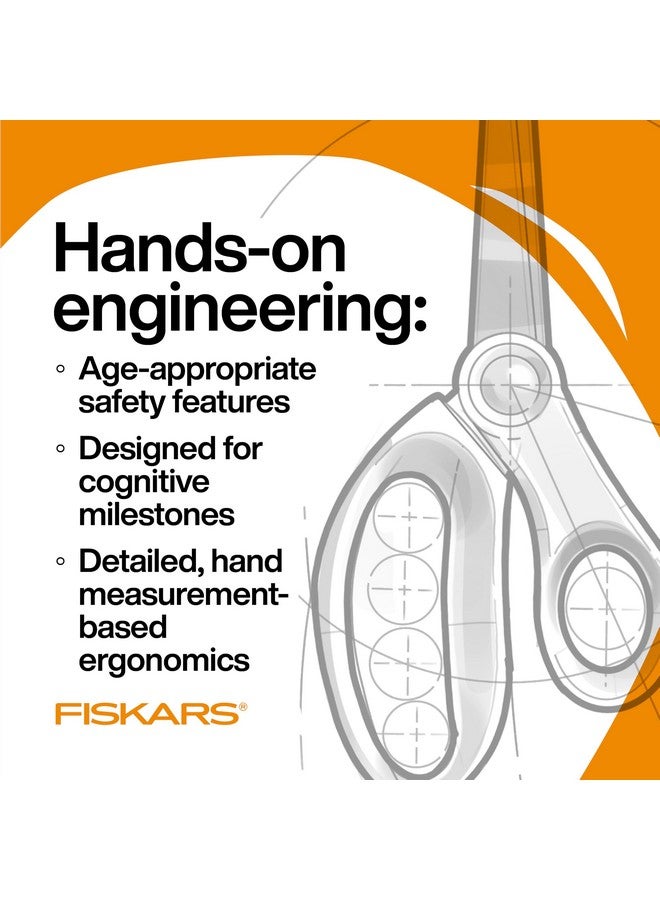 Fiskars 5" Blunt-Tip Scissors for Kids Ages 4-7 (3-Pack) - Scissors for School or Crafting - Back to School Supplies - Red, Blue, Turquoise - Image 5