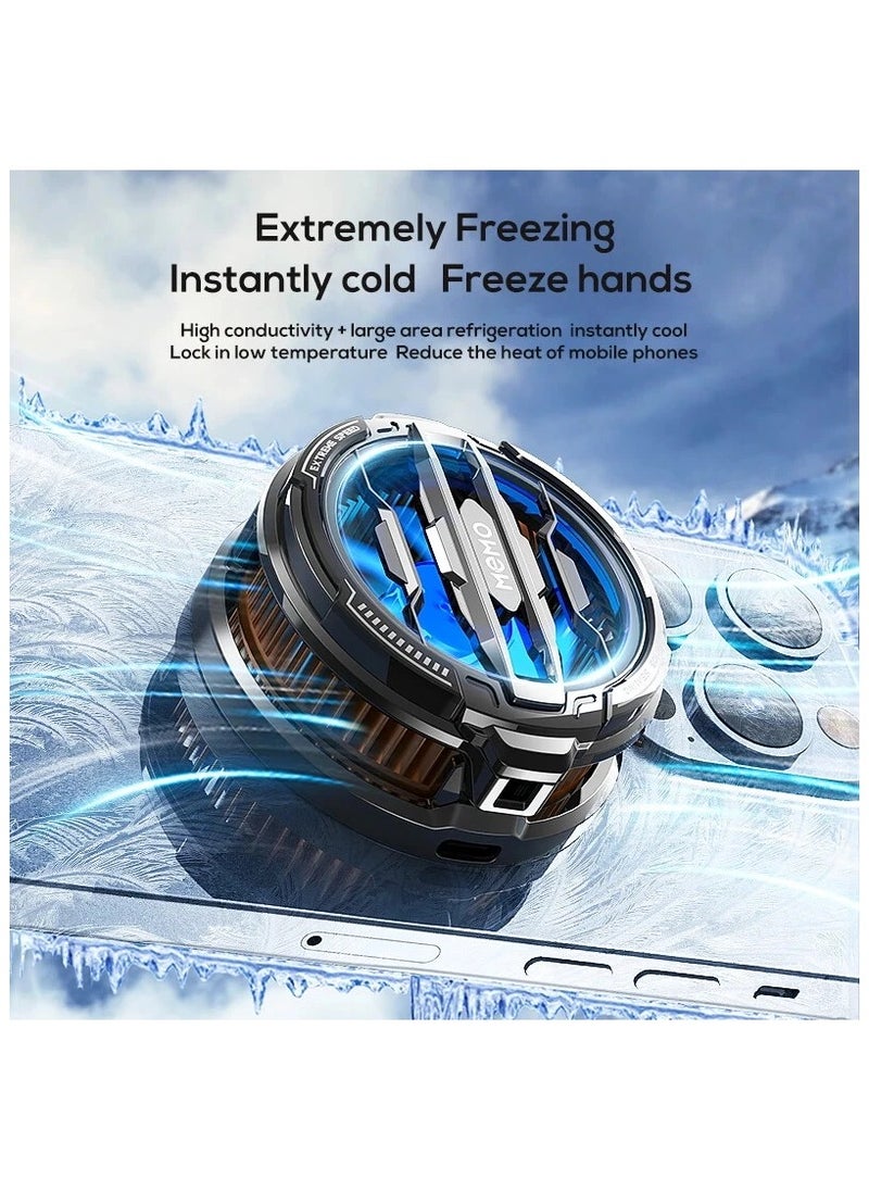 Senlon Tiger Magnetic Phone Cooler Cell Phone Cooler CX07 Phone Fan Cooler for 2.83-3.66 inches iOS/Android Semiconductor Heatsink Cooling for Gameing, Black+RGB  - Image 5