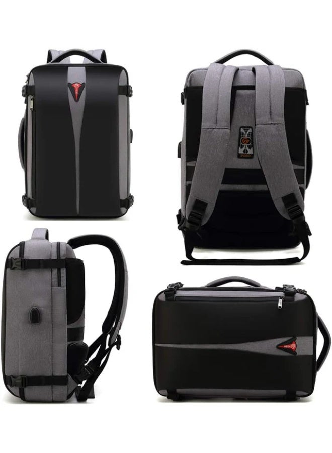 Coolbell PS-629 Water-Resistant Laptop Backpack Grey (15.6 inch) - Image 3