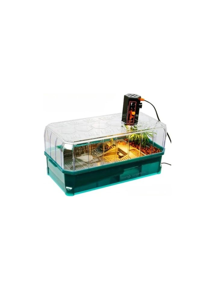vsell24 - Aquarium Turtle Tank kit Includes Accessories with Water Filter High Anti-Escape Fence and Large Space Turtle Habitat Starter Terrarium For Baby Turtles-34.5X18X18Cm - Image 1
