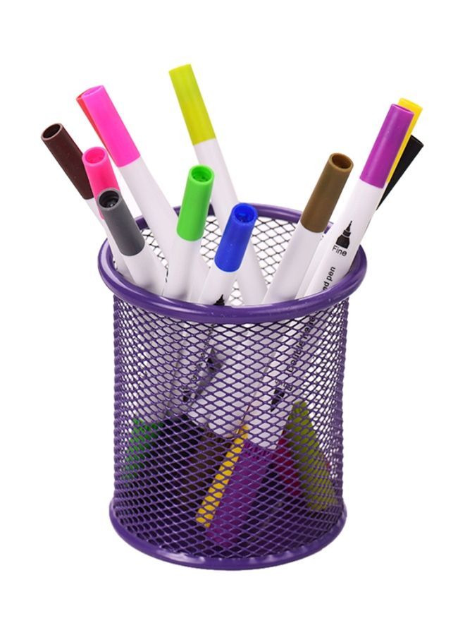 NIBEMINENT Mesh Pencil Holder Organizer Purple - Image 3