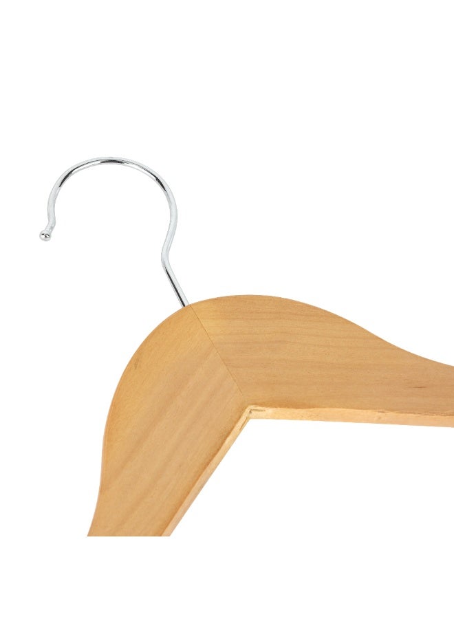 Royalford Wooden Hangers 3 Pack RF12799 Wood Coat Hanger for Coats, Shirts, Jackets, Pants, Suits, Natural Wood Color 360° Rotating hangs - Image 5