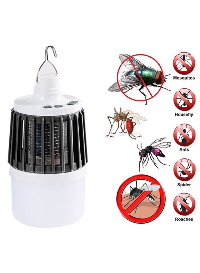 جهاز 2 في 1 لقتل البعوض والحشرات + مصباح LED قابل لإعادة الشحن عبر منفذ USB  (للاستخدام الداخلي والخارجي) - Image 4