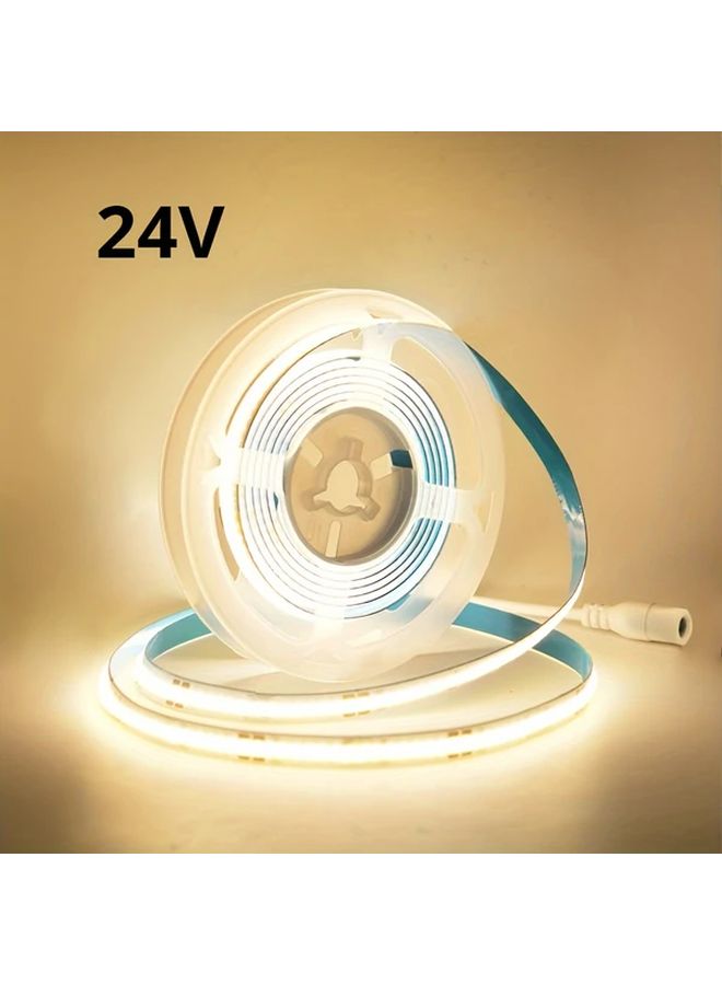 24V 2700K Warm Yellow LED Strip Lights 19685 Inch COB Tape For Indoor Outdoor - Image 2