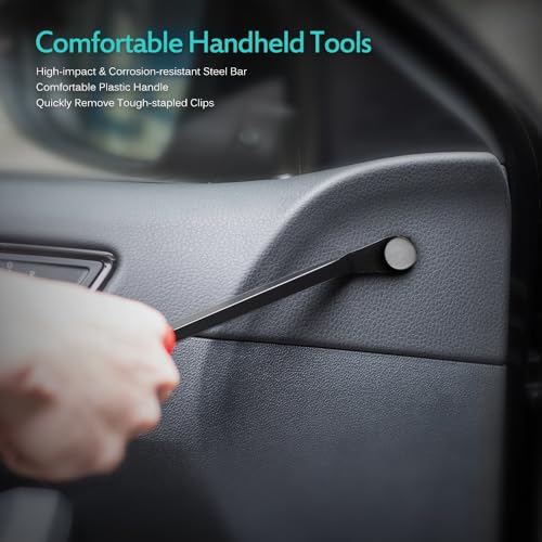 MICTUNING 3 Pcs Clip Pliers Set & Fastener Remover - Auto Upholstery Combo Repair Kit with Storage Bag for Car Door Panel Dashboard - Pop Clip Removal Tool - Image 3