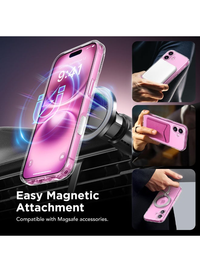 جولبينبوكس جراب مغناطيسي لهاتف iPhone 16 Plus مع زر التقاط للتحكم في الكاميرا، متوافق مع MagSafe، [حماية كاملة للكاميرا] [واقي شاشة] غطاء هاتف مقاوم للصدمات لهاتف iPhone 16 Plus مقاس 6.7 بوصة (شفاف) - Image 3