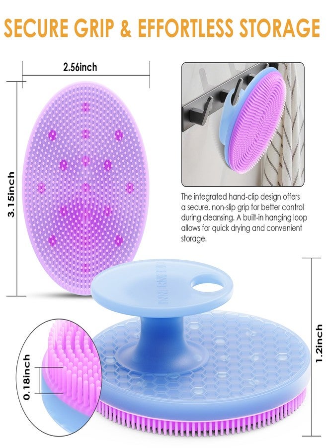 إنر نيد فرشاة تنظيف الوجه المغناطيسية المصنوعة من السيليكون من إنر نيد - منظف عميق للمسام مع علاج مغناطيسي لتحسين الدورة الدموية وإضفاء النضارة على البشرة - مقشر وجه ناعم وصحي ومتين لجميع أنواع البشرة (بنفسجي) - Image 2