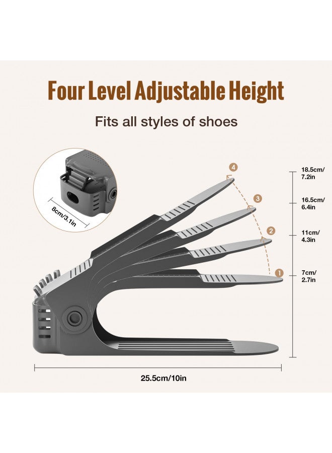 Neprock Neprock Shoe Slots Organizer, Shoe Storage Organizer Shoe Slots Organizer, Shoe Rack Organizer Space Saver Organizador De Zapatos for Closet Organization(12 Pack)(Grey) 