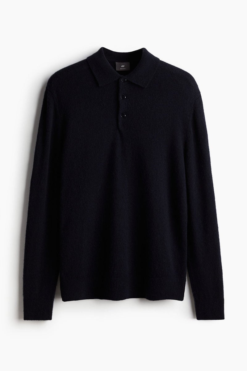 H&M Regular Fit Wool Polo Jumper - Image 3