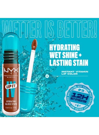 Lip Iv Hydrating Gloss Stain Lip Gloss + Serum Up To 12Hr Hydration High Pigment Wet Shine Finish Splash N Spice - view 5