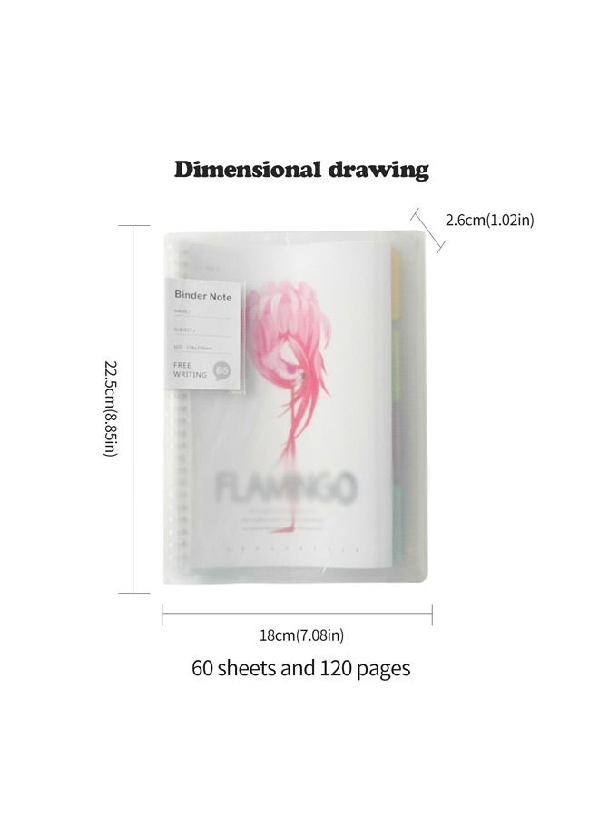 XIANGYU 5-Piece B5 PVC Organizer Loose Leaf Notebook With Ring Binder  - Image 4