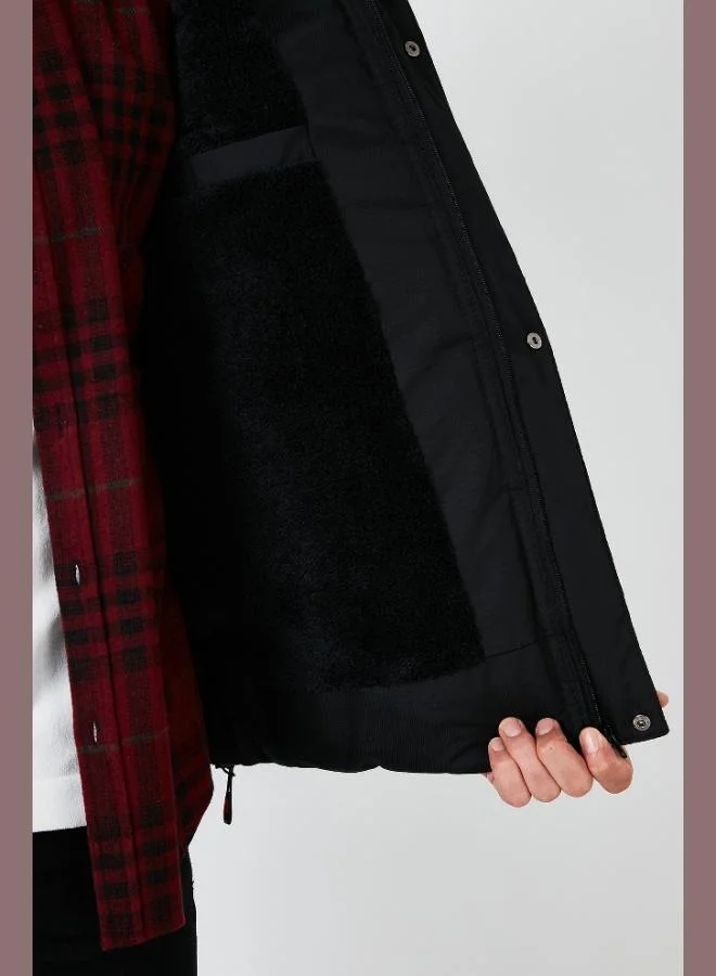 Buratti  Buratti Slim Fit Faux Fur Plush Lined Detachable Hooded Puffer Coat Men's COAT 5761080 B for Men | Best Price UAE