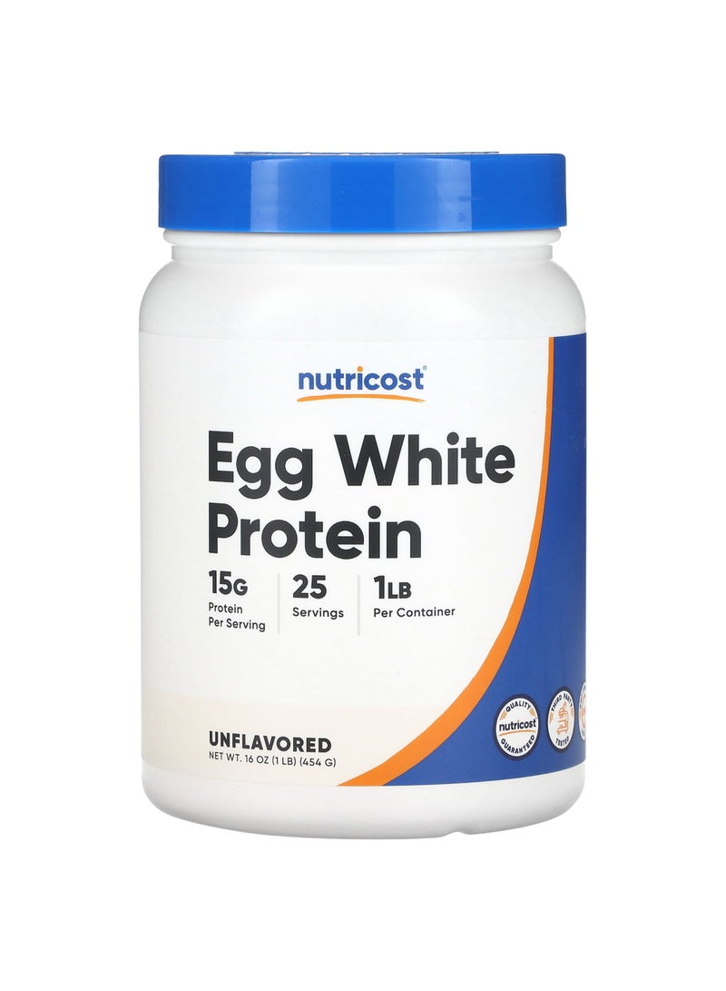 Nutricost Egg White Protein, Unflavored, 1 lb (454 g)