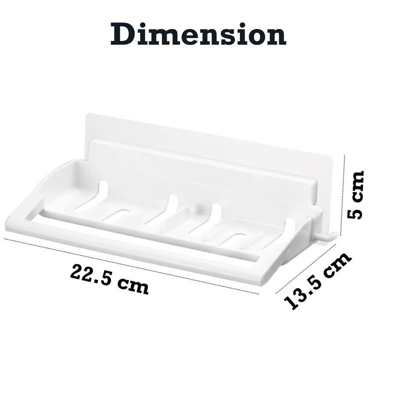 Krupalu Magic Sticker Kitchen Bathroom Soap Holder, Small, Cream - Image 5