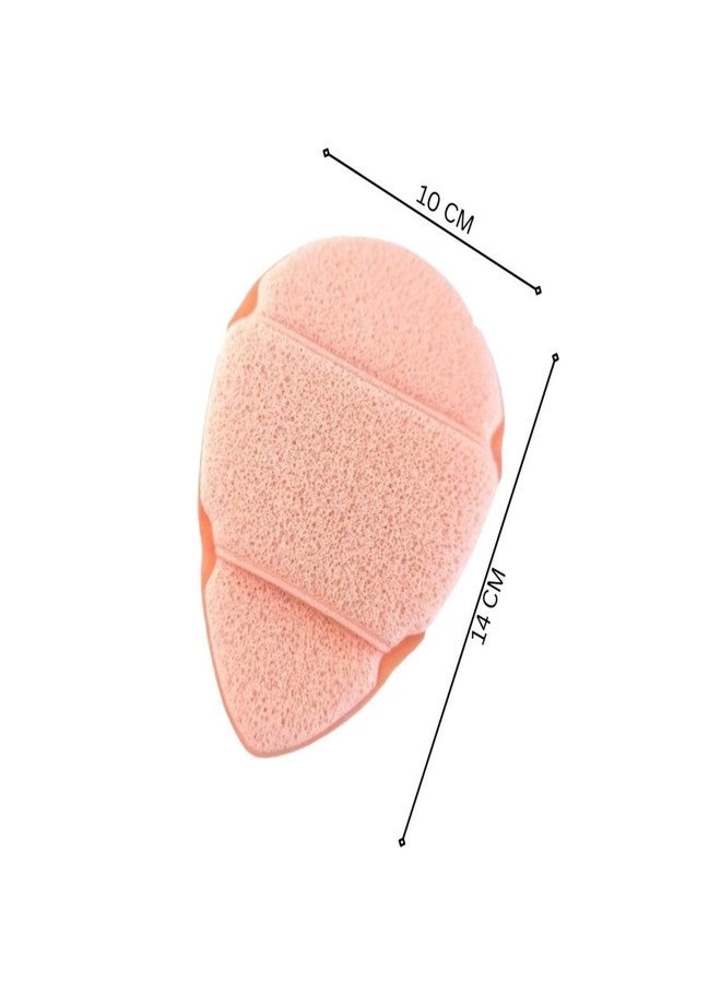 Baskety Reusable Makeup Remover Sponge Pad – Soft Facial Cleansing Puff for Removing Makeup, Deep Pore Cleaning, Gentle Exfoliating Face Sponge (Peach) - Image 1