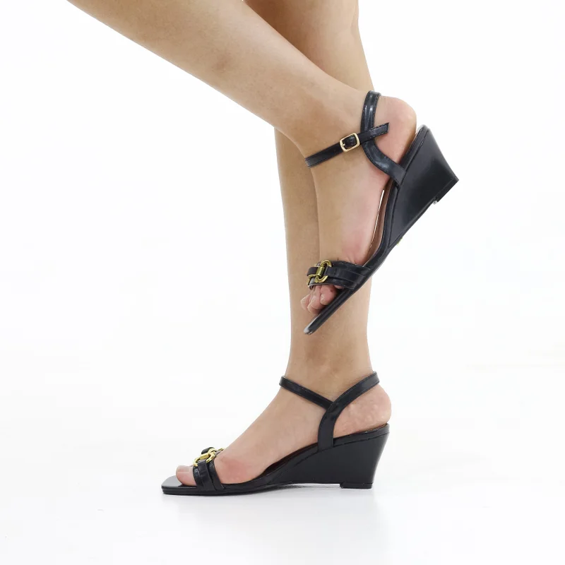 لاماراباريس صندل ويدج بحزام واحد وكعب ٦ سم