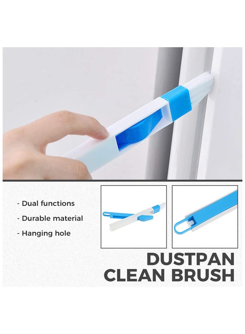 مجموعة أدوات تنظيف أخدود النافذة، 3 منظف مسارات النوافذ، 2 أدوات تنظيف فجوات الأخدود المحمولة باليد، فرشتان لتنظيف مجارف الغبار، 6 قطع قماش بديلة، تنظيف جميع شرائح وفجوات النوافذ - Image 2