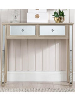 VANITY LIVING VANITY LIVING Console Table, Modern Design Mirrored Narrow Hallway Table, Treviso Slim Wooden Framed Entryway Hall Table for Living Room Furniture  - Image 1