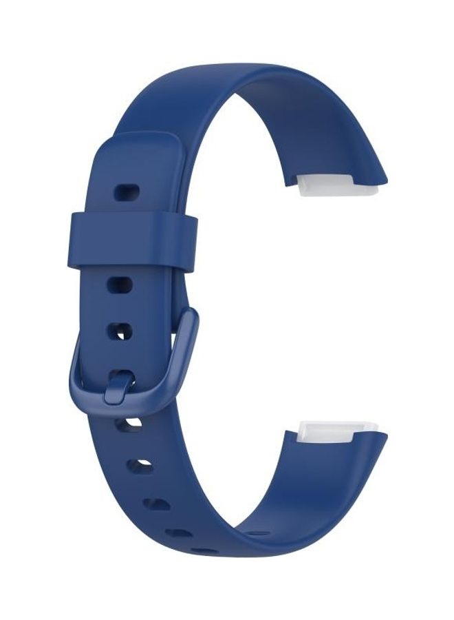 NIBEMINENT Silicone Buckle Replacement Strap Watchband For Fitbit Luxe Size:S Dark Blue - Image 1