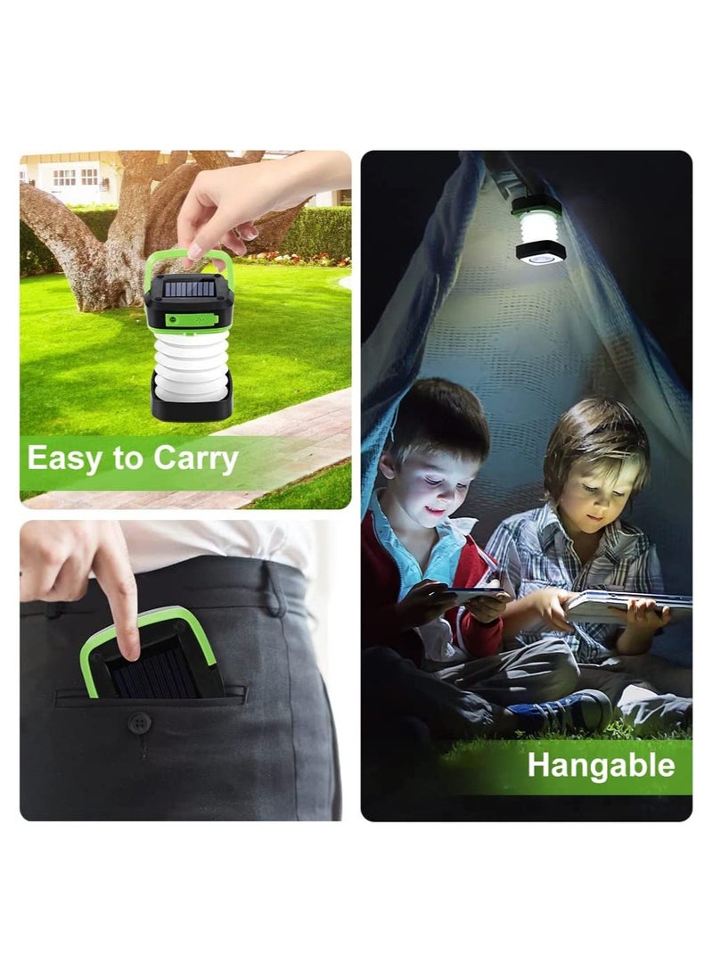 SYOSI SYOSI Solar USB Camping Lantern, Rechargeable LED Camping Lights Portable Collapsible Tent Lights, 3 Modes Emergency Light and Power Bank, for Garden, Camping, Hiking, Fishing, Power Cuts - Image 5