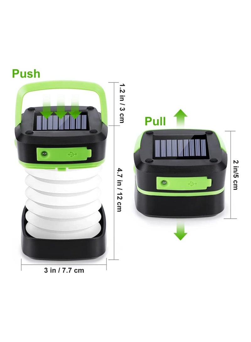 SYOSI SYOSI Solar USB Camping Lantern, Rechargeable LED Camping Lights Portable Collapsible Tent Lights, 3 Modes Emergency Light and Power Bank, for Garden, Camping, Hiking, Fishing, Power Cuts - Image 4