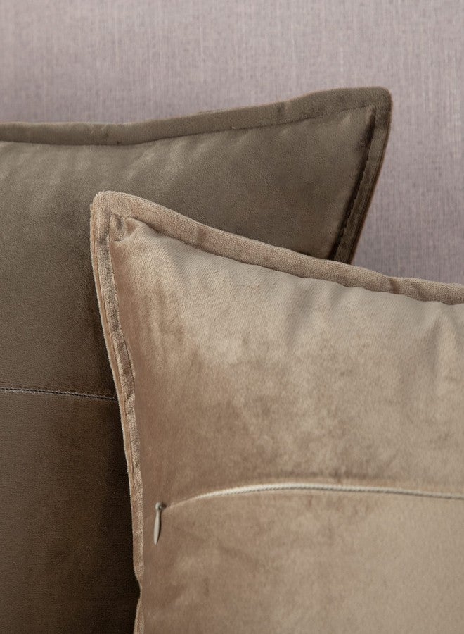 MADIZZ Set of 2 Super Soft Velvet Decorative Throw Pillow Covers 12x20 inch Brown Rectangular with Fringe Luxury Style Cushion Case Pillow Shell for Sofa Bedroom - Image 5