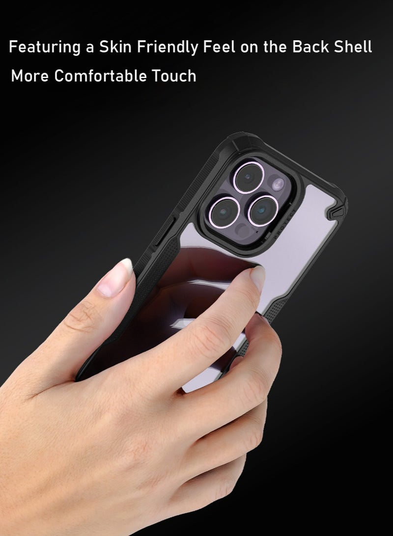 Compatible with iPhone 15 Pro Case Cover Transparent Hard Back Soft Flexible TPU Four Corner Bumper Scratch Resistant Shockproof Protection iPhone 15 Pro Anti-slip Back Cover - Image 3