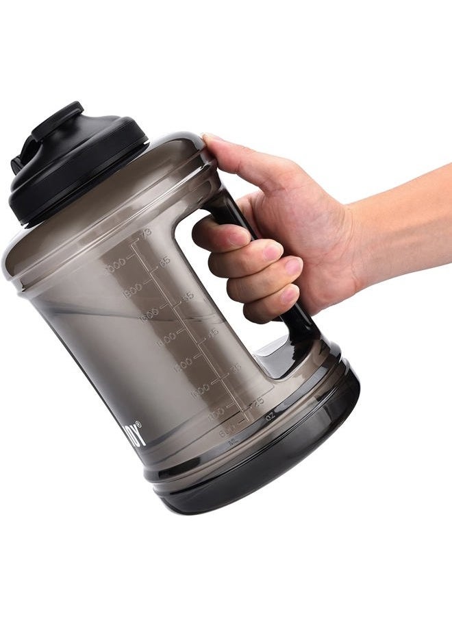 GEMFUL Large Water Bottle 2.5 Litre BPA Free Drinking Big Jug for Gym Sports Men Women Black - Image 3