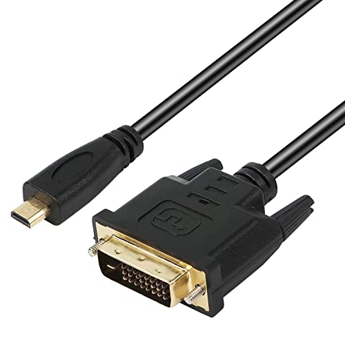 XMSJSIY Micro HDMI to DVI-D Adapter, Male to DVI Connector - 1.8M Cable for Monitor/Display/Projector Video Converter (1 Pack) - Image 1
