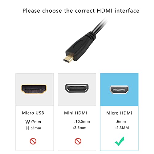 XMSJSIY Micro HDMI to DVI-D Adapter, Male to DVI Connector - 1.8M Cable for Monitor/Display/Projector Video Converter (1 Pack) - Image 3