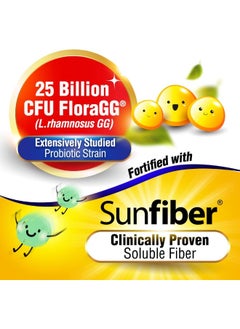 LABO Nutrition LABO Nutrition FloraGG, Lactobacillus Rhamnosus GG 25 Billion CFU Active Probiotics and Sunfiber Prebiotic Fiber Supplement, Support Healthy Intestinal, Immune Health| Non-GMO & Gluten Free – 60s  - Image 2