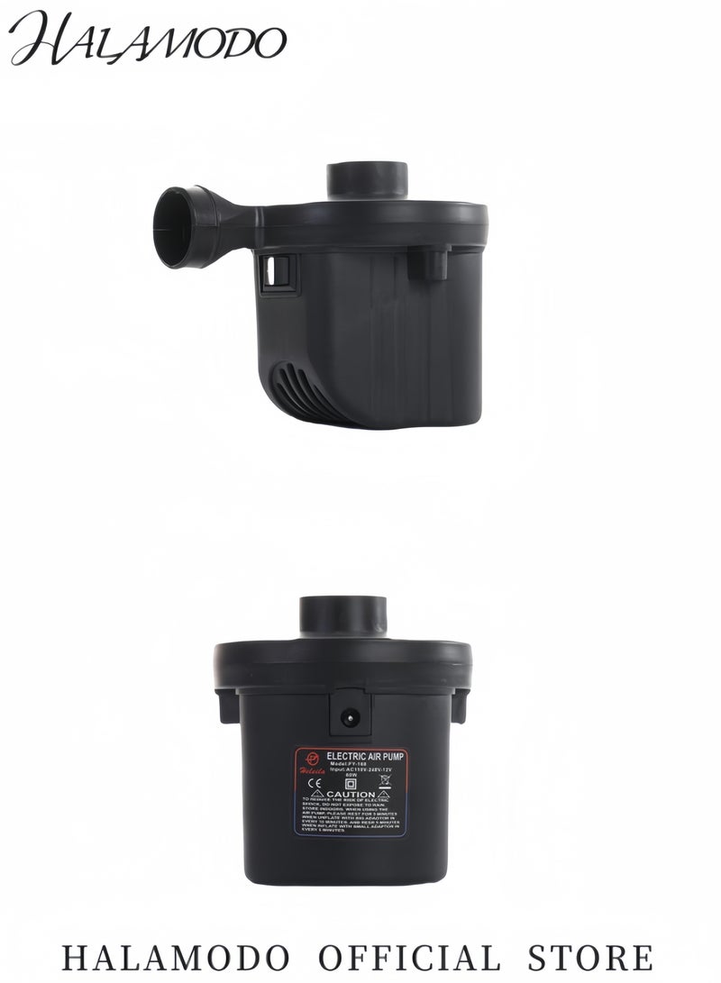 HALAMODO Electric Air Pump Portable Inflator & Deflator Pump with 3 Detachable Nozzles Equipped with AC 110V-240V Household Power Adaptor and DC 12V Car Power Adaptor for Air Mattress Boats Swimming Ring Toy - Image 3