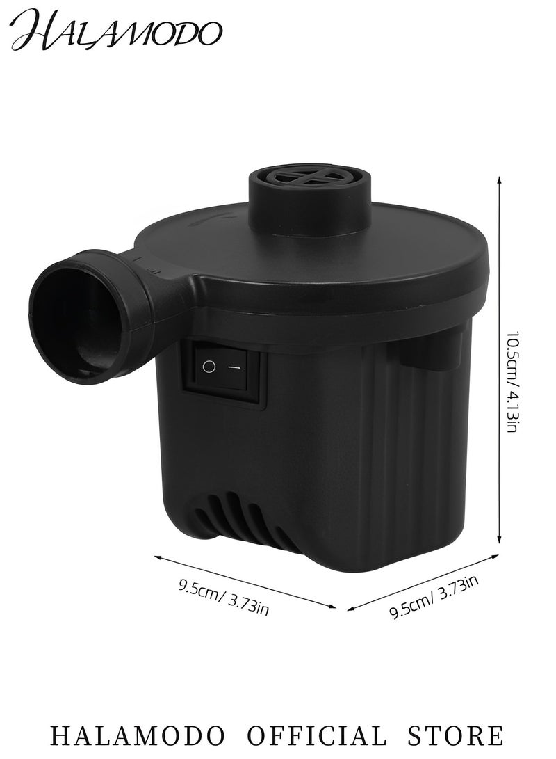 HALAMODO Electric Air Pump Portable Inflator & Deflator Pump with 3 Detachable Nozzles Equipped with AC 110V-240V Household Power Adaptor and DC 12V Car Power Adaptor for Air Mattress Boats Swimming Ring Toy - Image 5
