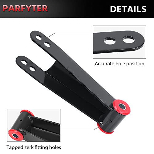 Parfyter 3 Inch Rear Drop Lowering Shackle Suspension Kit Compatible With 2001-2010 Chevrolet Silverado 1500 2500 3500 HD/GMC Sierra 1500 2500 3500 HD Models - OEM 410730 - Image 4