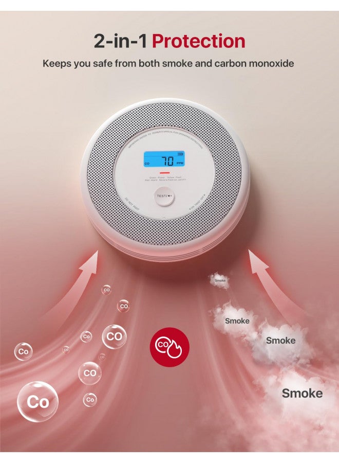 X-Sense Combination Smoke and Carbon Monoxide Detector with Voice Location, Interconnected Smoke Detector Carbon Monoxide Detector Combo with Base Station (Included), Model XP0A-MR31 - Image 4