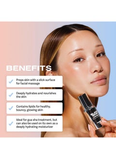 Sacheu Sacheu Slick Skin Gua Sha Oil - Squalane Oil for Face, Face Oil for Gua Sha Massage, Gua Sha Oil for Face, Essential Lipids Anti Aging Face Serum, Moisturizing and Hydrating, Fragrance Free - 1 Fl Oz  - Image 3