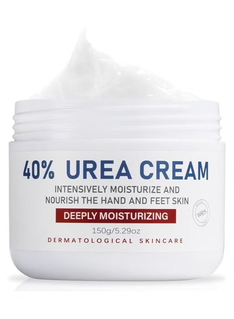 CANAMIN 40% Urea Cream for Cracked Feet & Hands 150g, Urea Cream for Dry Skin Moisturizer Cream, Callus Remover, Foot and Hand Cream Care Lotion Nourishes Repairs & Softens Skin Heels Repair Cream - Image 1