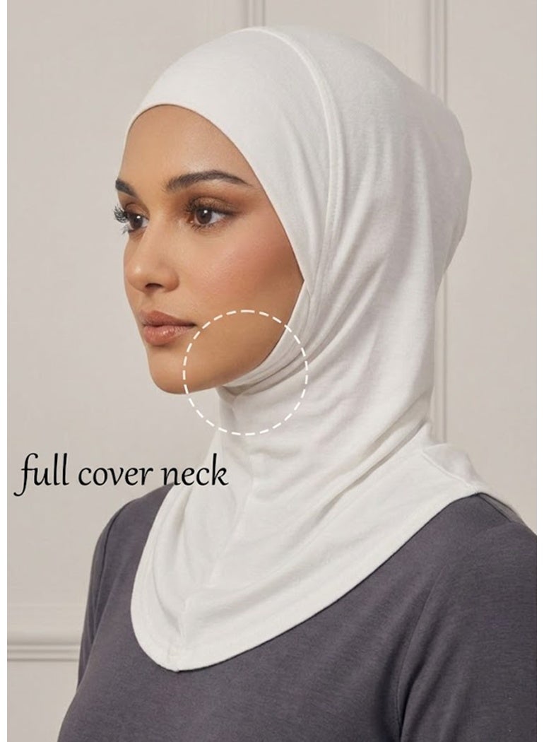 1PC النساء الموضة Abaya اكسسوارات اللون الصلب الذقن تغطية الحجاب المرن مع القبعة والرقبة دافئة الرأس الحجاب الناعم تحت قبعة النساء الحجاب - Image 1