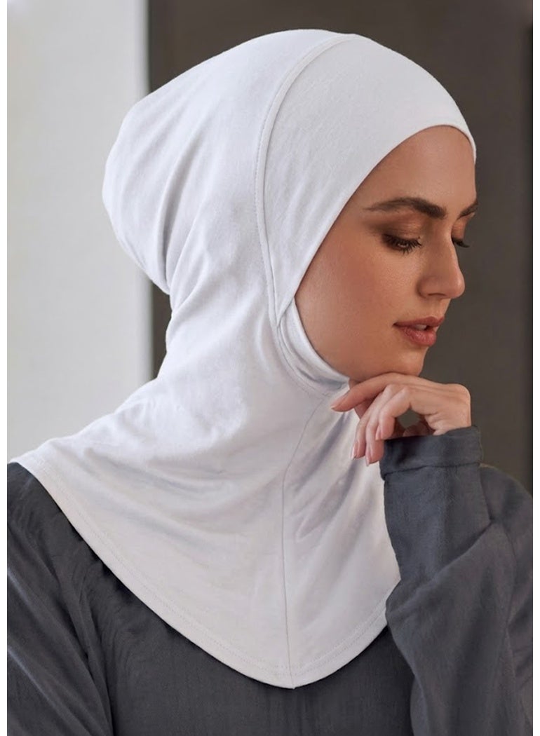 1PC النساء الموضة Abaya اكسسوارات اللون الصلب الذقن تغطية الحجاب المرن مع القبعة والرقبة دافئة الرأس الحجاب الناعم تحت قبعة النساء الحجاب - Image 2