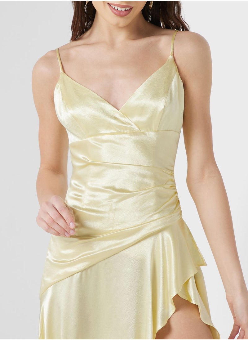 Bardot - Side Slit Flair Dress - Image 1